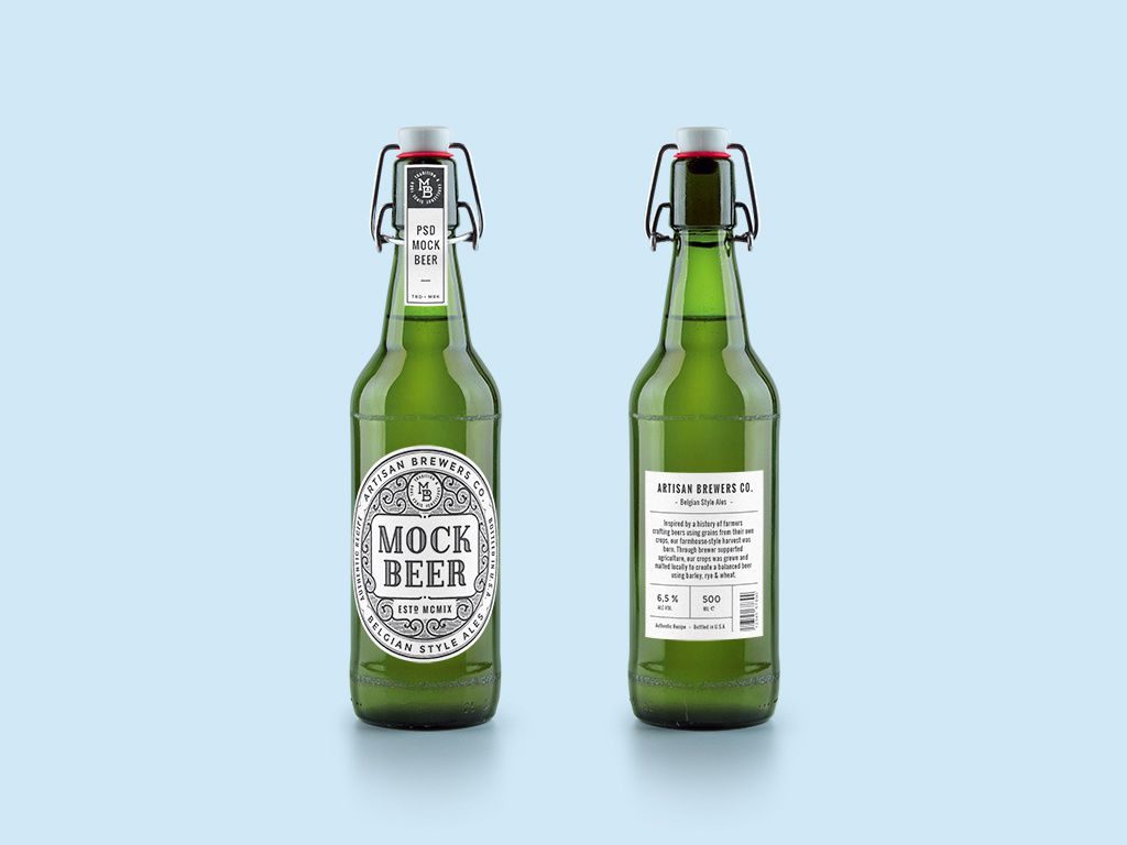 Artisan Beer Bottle MockUp