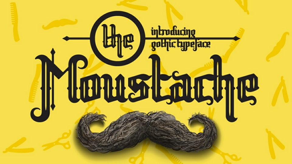 خرید و دانلود فونت Mustachio
